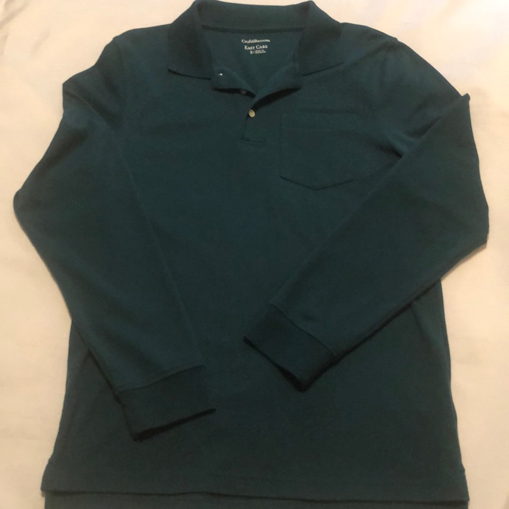 NWOT, Men’s long-sleeve polo with breast pocket.